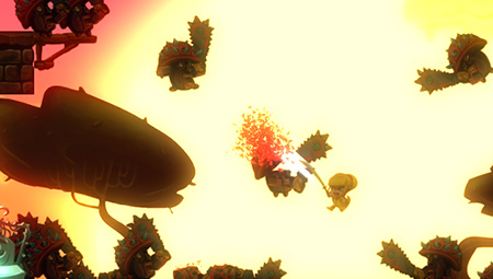 Oh look behind the mayhem, it is an adorable sunset